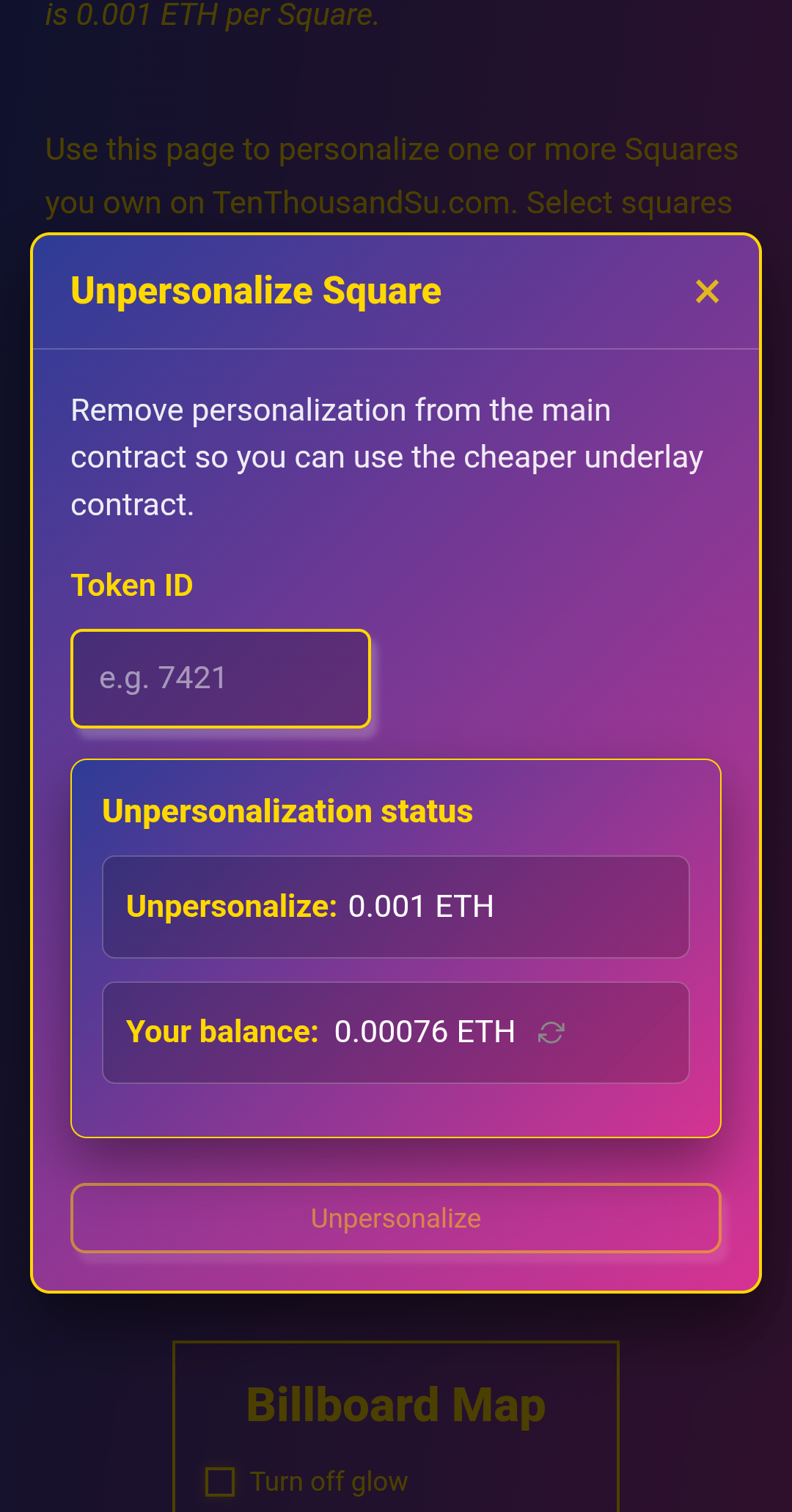 Forked in-app unpersonalize modal replacing the old offsite depersonalize tool