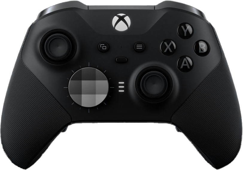 REWASD diagram of xbox one elite controller birdseye view of front with keybindings